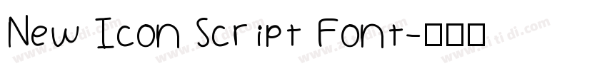 New Icon Script Font字体转换